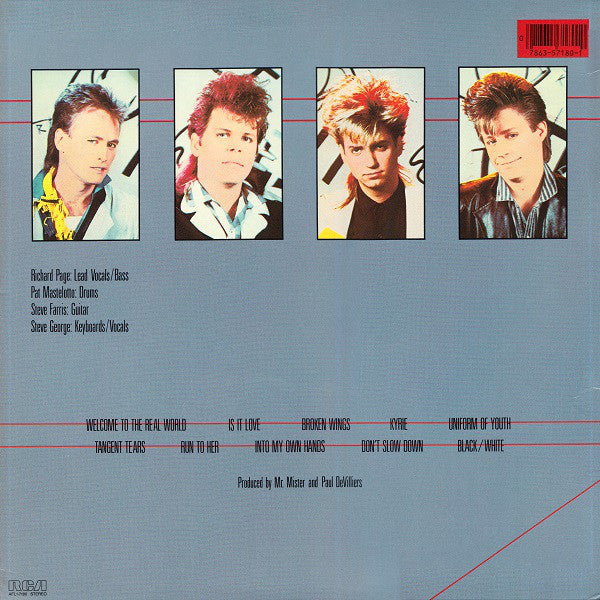 Mr. Mister : Welcome To The Real World (LP, Album, Bro)