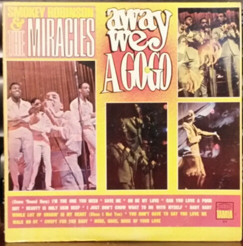 Smokey Robinson & The Miracles* : Away We A Go-Go (LP, Album, Mono)