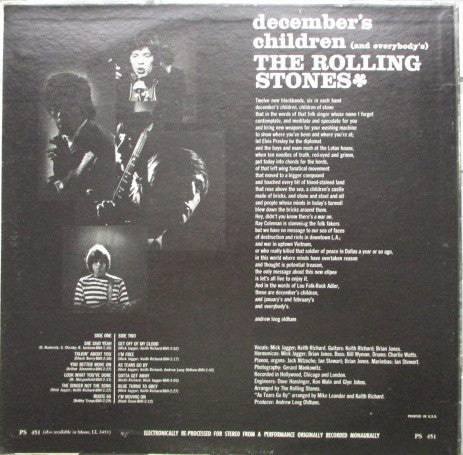The Rolling Stones : December's Children (And Everybody's) (LP, Album)
