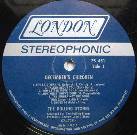 The Rolling Stones : December's Children (And Everybody's) (LP, Album)