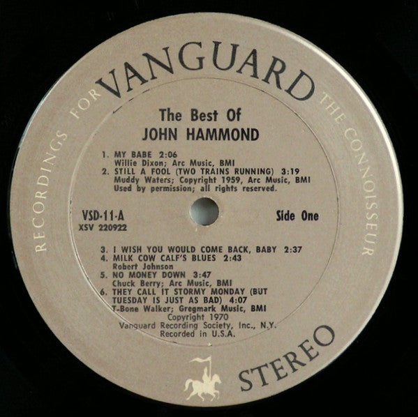 John Hammond* : The Best Of John Hammond (2xLP, Comp, Gat)