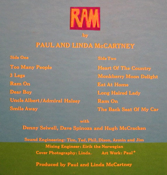Paul & Linda McCartney : Ram (LP, Album, Win)
