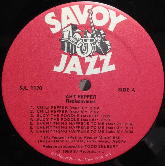 Art Pepper : Rediscoveries (LP)