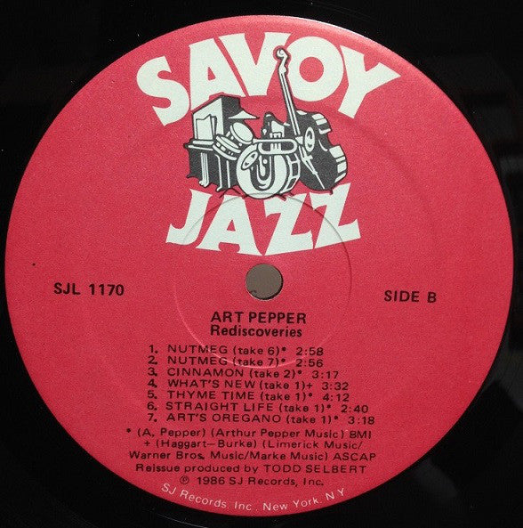 Art Pepper : Rediscoveries (LP)