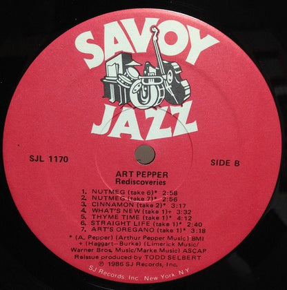 Art Pepper : Rediscoveries (LP)