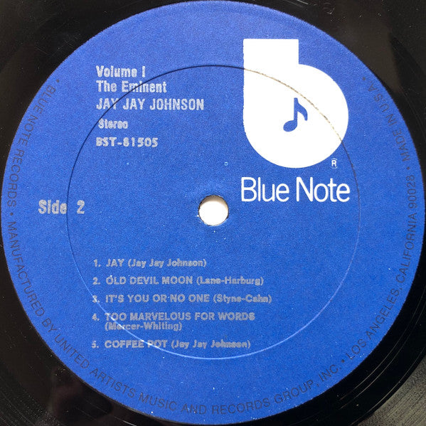 Jay Jay Johnson* : The Eminent Jay Jay Johnson Volume 1 (LP, Comp, RE)