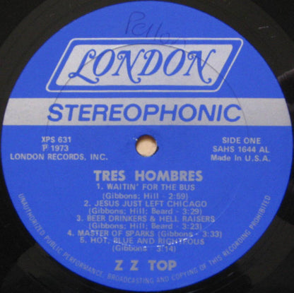 ZZ Top : Tres Hombres (LP, Album, Aud)