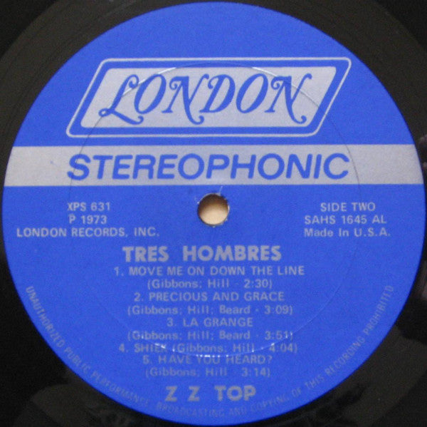 ZZ Top : Tres Hombres (LP, Album, Aud)