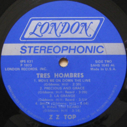 ZZ Top : Tres Hombres (LP, Album, Aud)