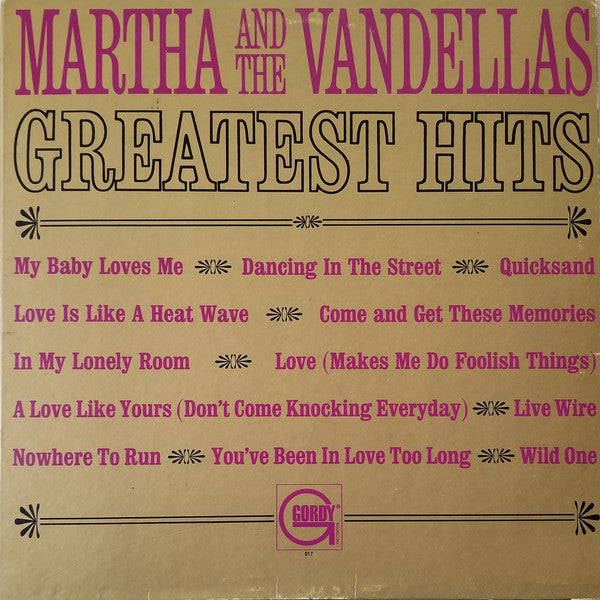 Martha And The Vandellas* : Greatest Hits (LP, Comp, Mono, RP, Roc)