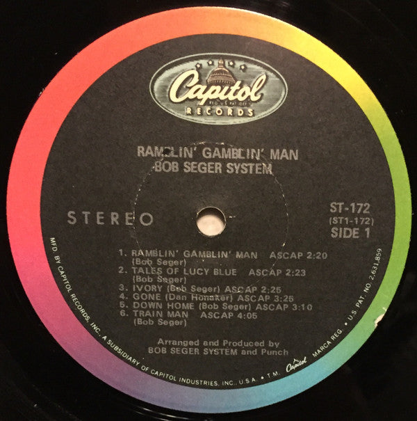 The Bob Seger System* : Ramblin' Gamblin' Man (LP, Album, M/Print, Jac)