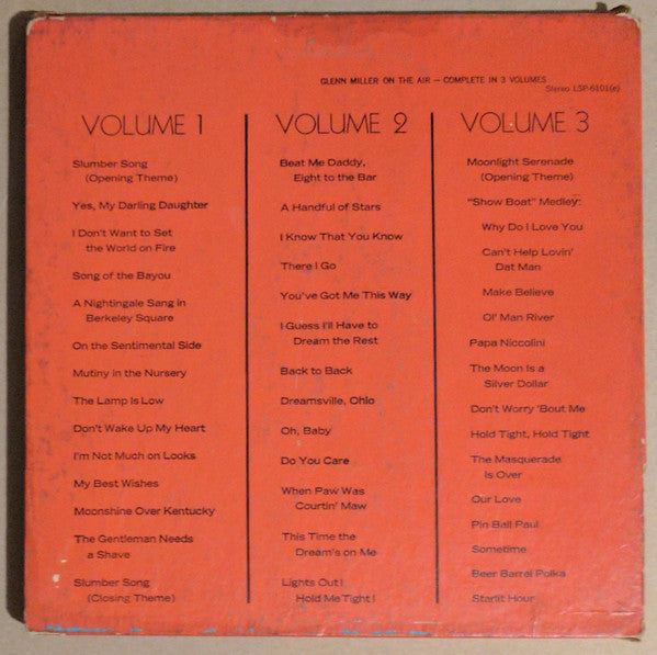 Glenn Miller : On The Air Volume 1-3 (3xLP, Sli)