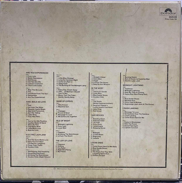 Jimi Hendrix : Jimi Hendrix (Box, Comp + LP, Album, RE + LP, Album, RE + 2xLP, )
