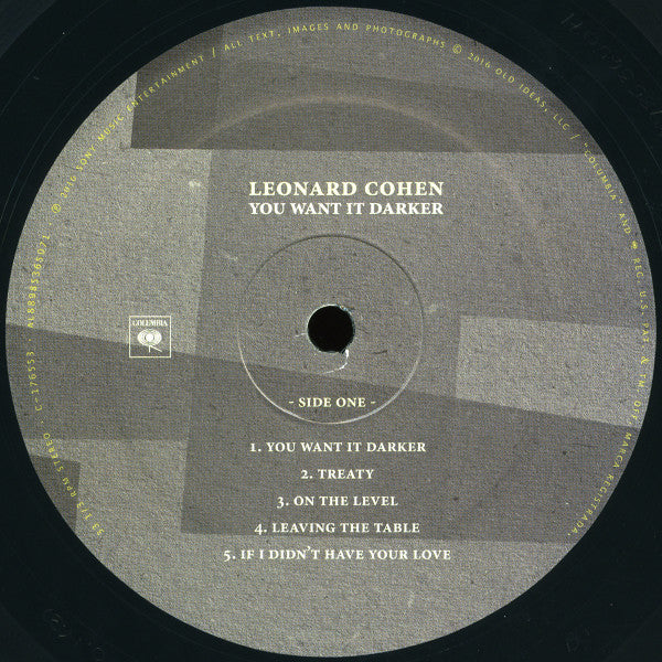 Leonard Cohen : You Want It Darker (LP, Album)