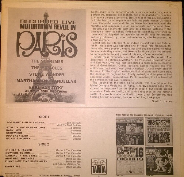 Various : Motortown Revue In Paris (LP)