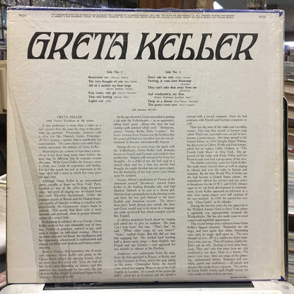 Greta Keller, Harry Jacobson : Greta Keller (LP, Mono)