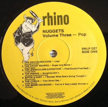 Various : Nuggets Volume Three: Pop (LP, Comp)