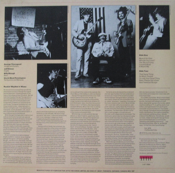 George Thorogood & The Destroyers : Move It On Over (LP, Album, RE)
