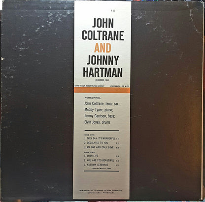 John Coltrane And Johnny Hartman : John Coltrane And Johnny Hartman (LP, Album, RE)
