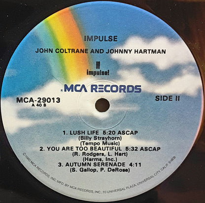 John Coltrane And Johnny Hartman : John Coltrane And Johnny Hartman (LP, Album, RE)