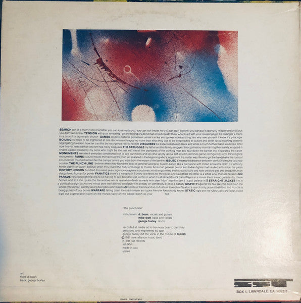Minutemen : The Punch Line (12", Album, RM)