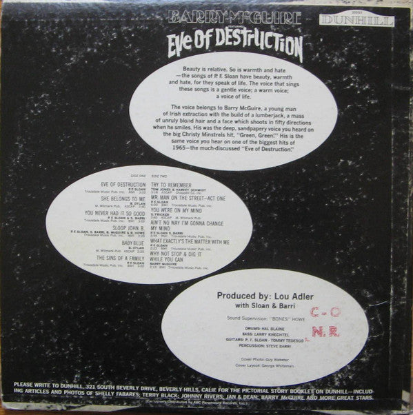 Barry McGuire : Eve Of Destruction (LP, Album)