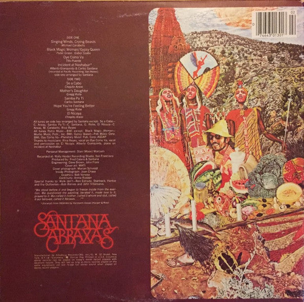 Santana : Abraxas (LP, Album, RE, Gat)