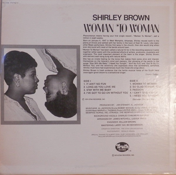 Shirley Brown : Woman To Woman (LP, Album)