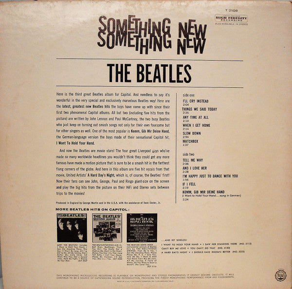 The Beatles : Something New (LP, Album, Mono, RCA)