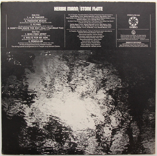 Herbie Mann : Stone Flute (LP, Album, CTH)