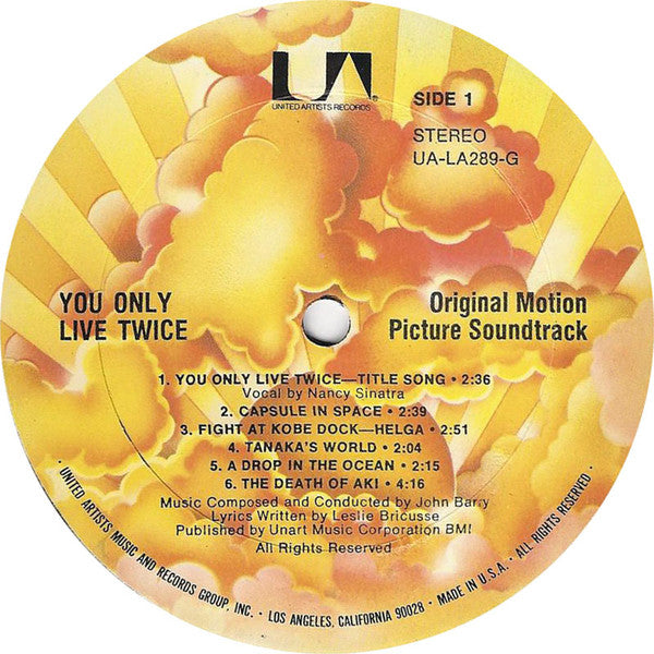 John Barry : You Only Live Twice (Original Motion Picture Soundtrack) (LP, Album, RE)