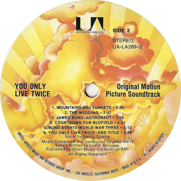 John Barry : You Only Live Twice (Original Motion Picture Soundtrack) (LP, Album, RE)