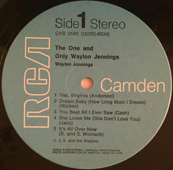 Waylon Jennings : The One And Only Waylon Jennings (LP, Album, RE, Ind)