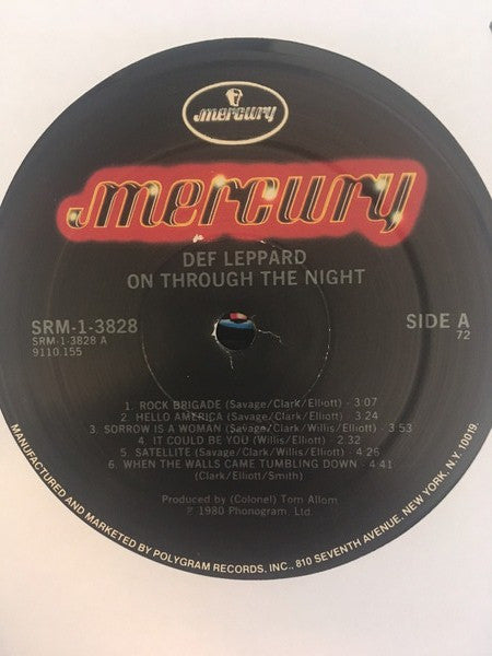 Def Leppard : On Through The Night (LP, Album, RP, PRC)