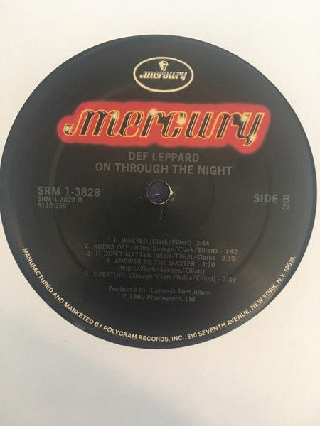 Def Leppard : On Through The Night (LP, Album, RP, PRC)