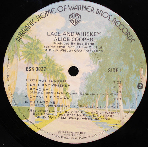 Alice Cooper (2) : Lace And Whiskey (LP, Album, Jac)