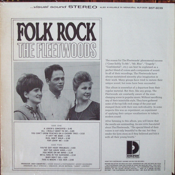 The Fleetwoods : Folk Rock (LP, Album)