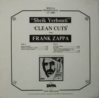 Frank Zappa : "Sheik Yerbouti" 'Clean Cuts' (12", Promo)