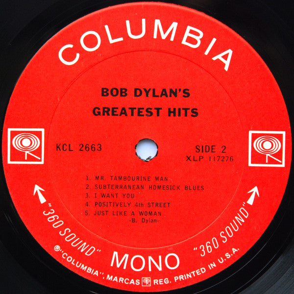 Bob Dylan : Bob Dylan's Greatest Hits (LP, Comp, Mono, Pit)