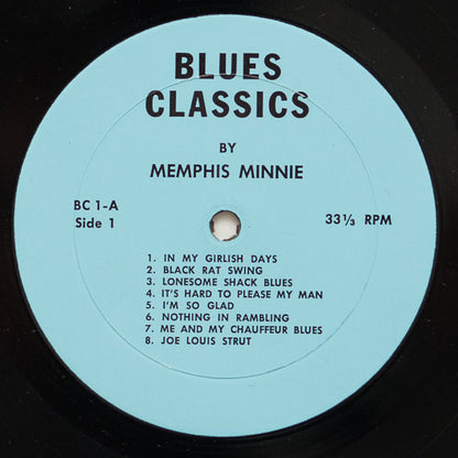 Memphis Minnie : Blues Classics By Memphis Minnie (LP, Comp, RE)
