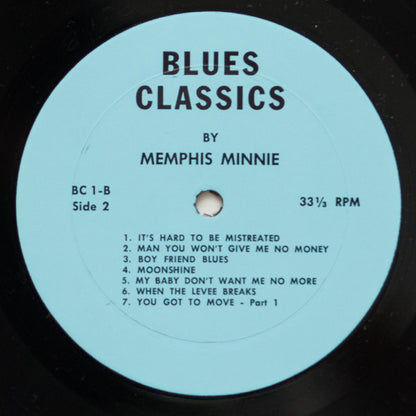 Memphis Minnie : Blues Classics By Memphis Minnie (LP, Comp, RE)