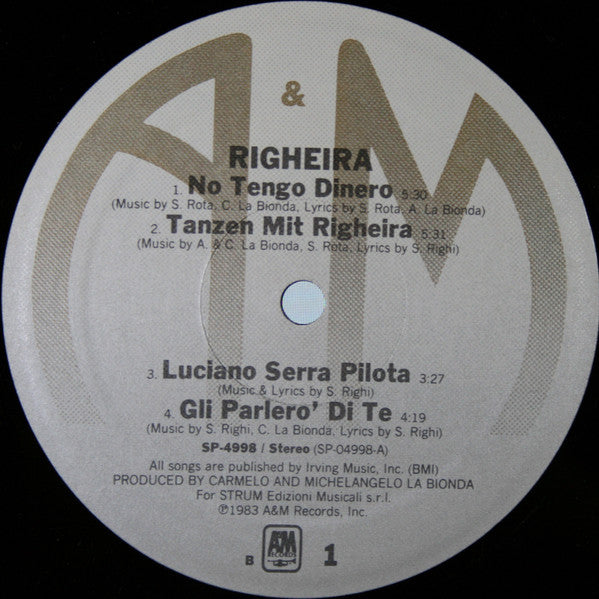 Righeira : Righeira (LP, Album, Ele)