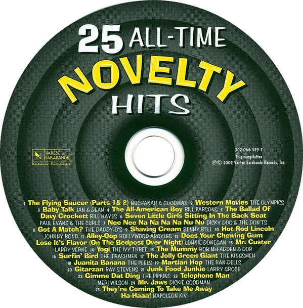 Various : 25 All-Time Novelty Hits (CD, Comp)