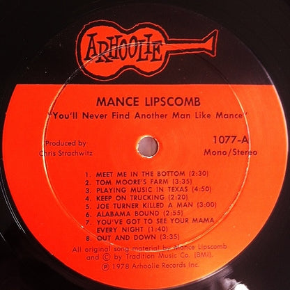 Mance Lipscomb : You'll Never Find Another Man Like Mance (LP, Album)