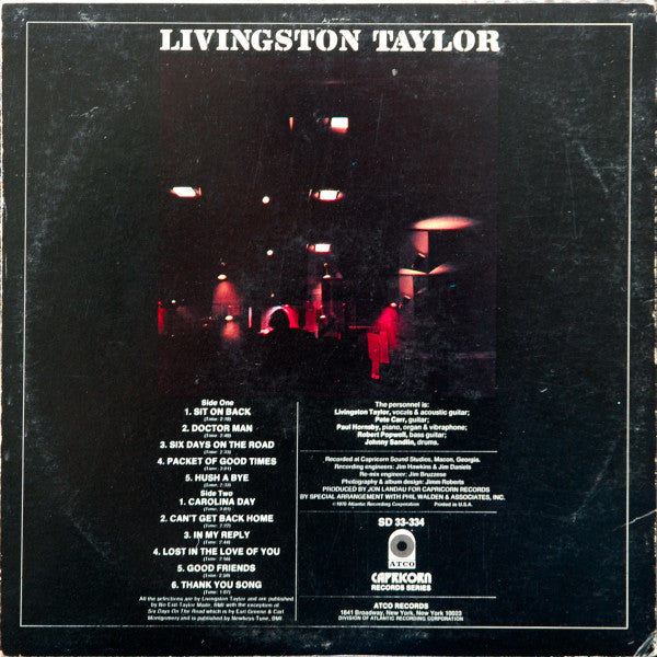 Livingston Taylor : Livingston Taylor (LP, Album, Ter)
