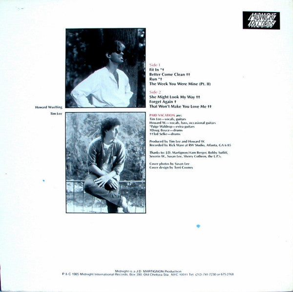 Howard & Tim's Paid Vacation : I Never Met A Girl I Didn't Like (LP, Album)