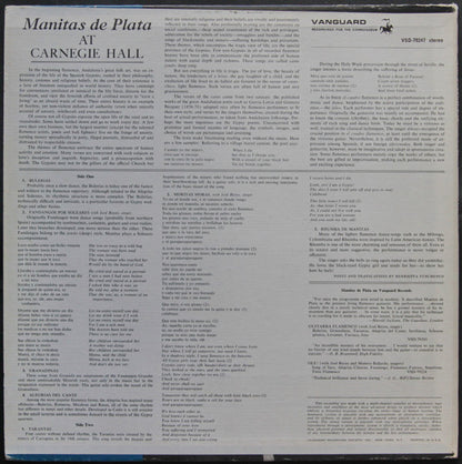 Manitas De Plata, José Reyes : Manitas de Plata at Carnegie Hall (LP, Album)