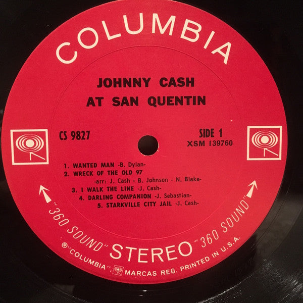 Johnny Cash : Johnny Cash At San Quentin (LP, Album, Pit)