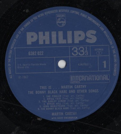 Martin Carthy : This Is... Martin Carthy: The Bonny Black Hare And Other Songs (LP, Comp)