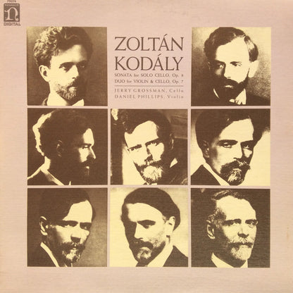 Zoltán Kodály – Jerry Grossman, Daniel Phillips : Sonata For Solo Cello, Op. 8 / Duo For Violin & Cello, Op. 7 (LP)